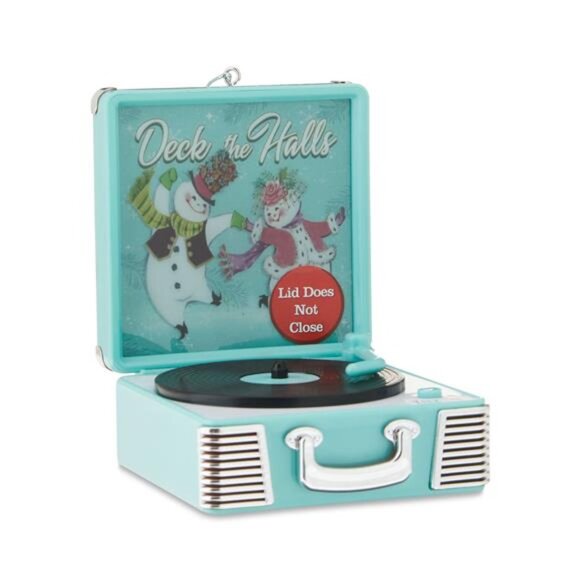 Other - Mr. Christmas 3.8" Retro Vinyl Record Player Ornament, Teal